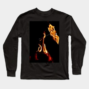 Fire poetry (pareidolia) Long Sleeve T-Shirt